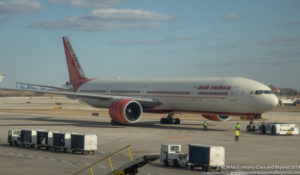 Air India Boeing 777-300ER departing Chicago O'Hare - image, Economy Class and Beyond
