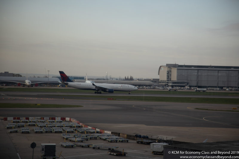 an airplane on the runway