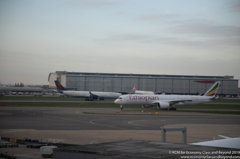 airplanes on the runway