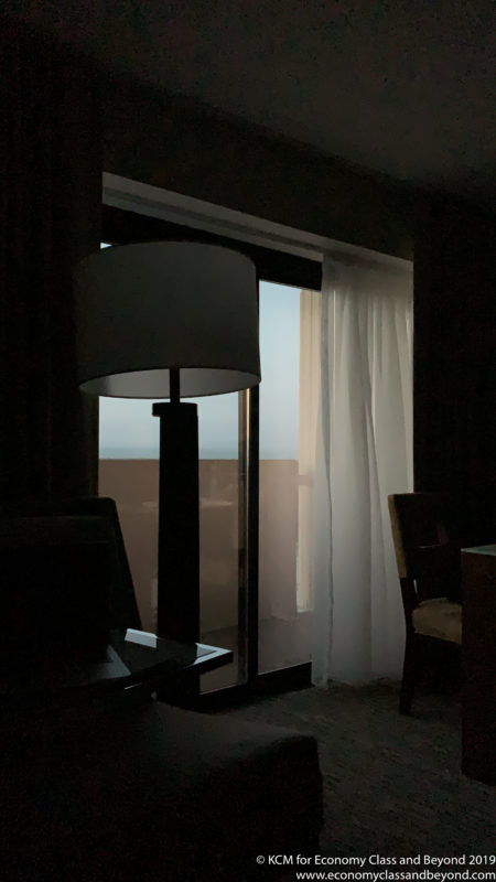 a lamp in a room