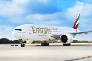 Emirates Boeing 777-200LR on the Fort Lauderdale route launch