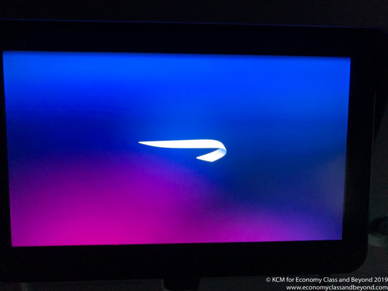 a screen shot of a blue and pink screen