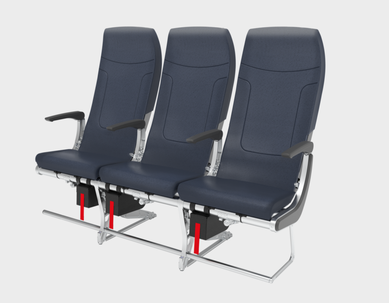 a row of seats with arms
