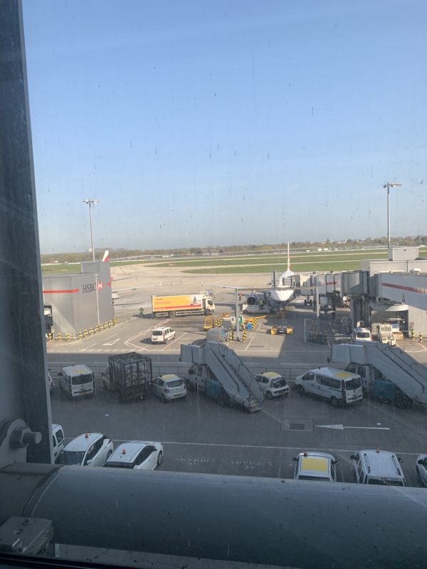 a view from a window of a airport