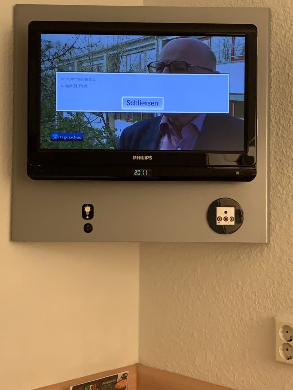 a tv mounted on a wall