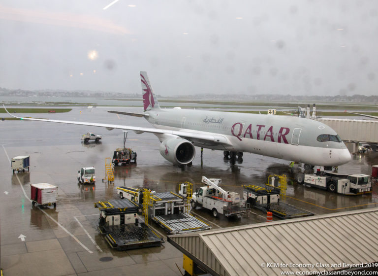 Airplane Art Qatar Airways Airbus A350900 at Boston Logan