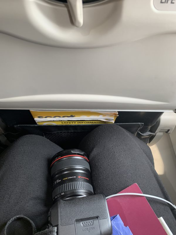 a camera on a person's leg