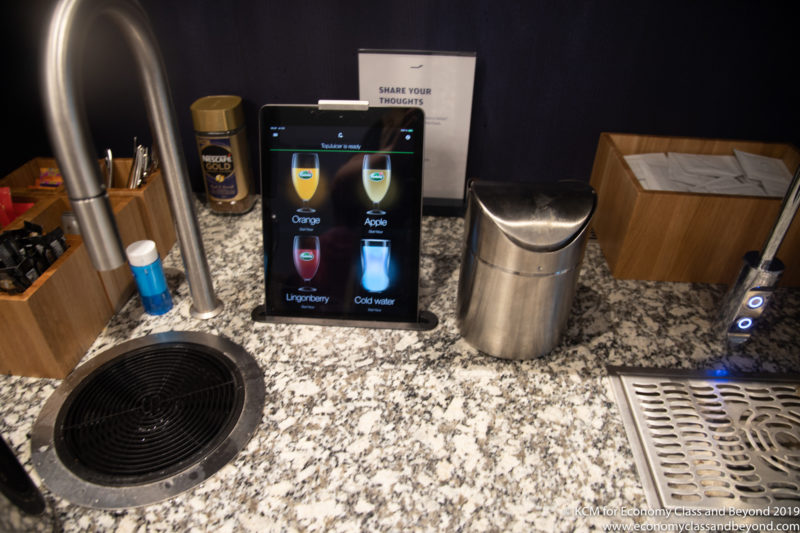 a tablet on a counter
