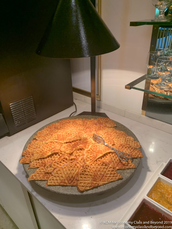 a plate of waffles on a table