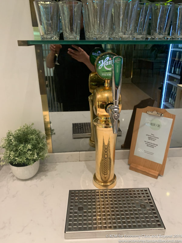 a beer tap on a counter