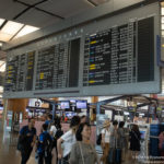 a group of people in an airport