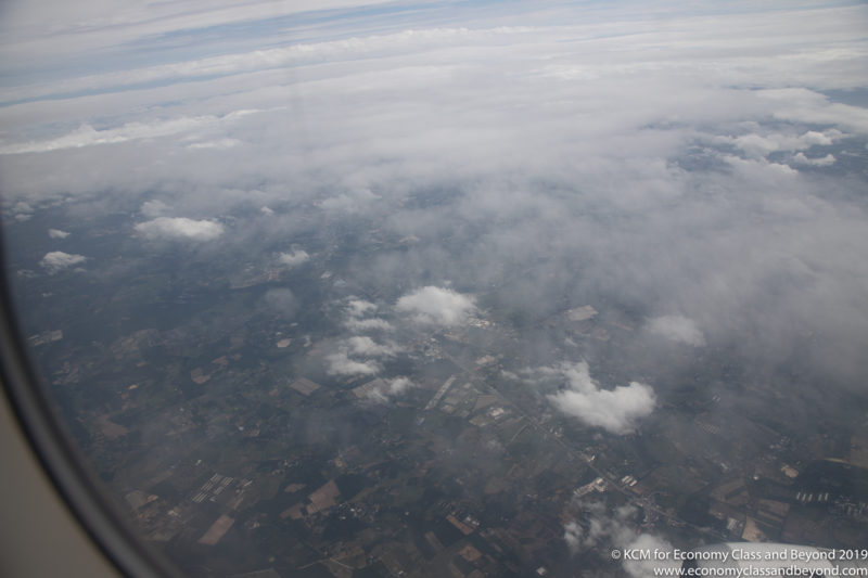 aerial view of clouds from an airplane
