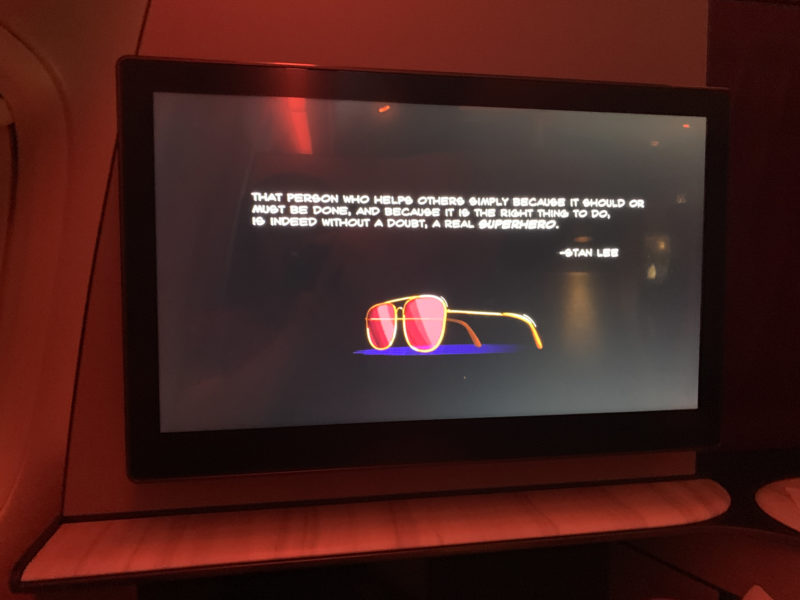 a tv screen with a cartoon of sunglasses on it