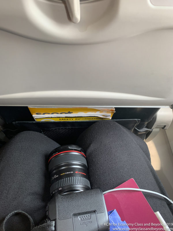 a camera on a person's leg