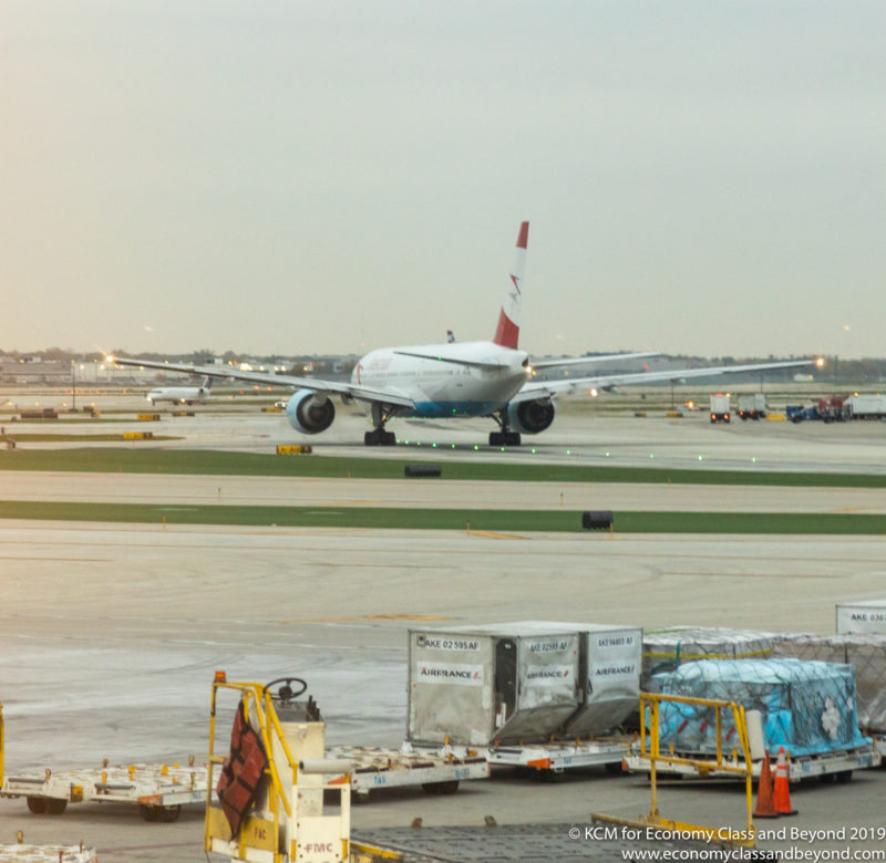 Austrian Airlines Boeing 777-20ER departing Chicago O'Hare - Image, Economy Class and Beyond