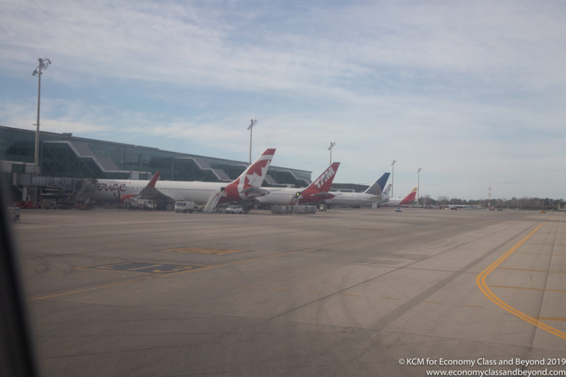 airplanes parked in a row