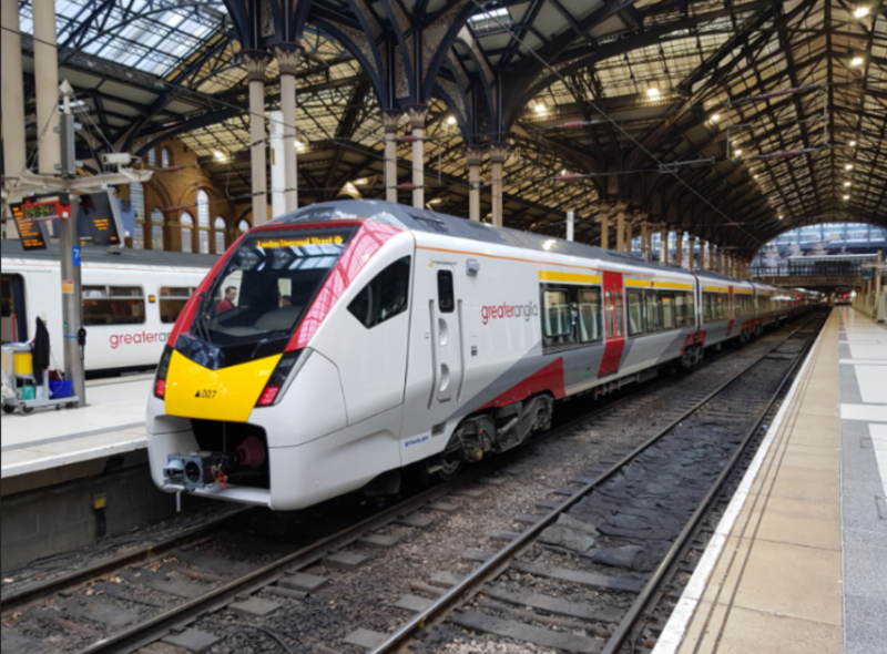 a train in a station