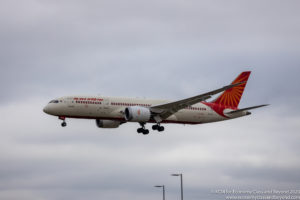 Air India Boeing 787-8 Dreamliner arriving into London Heathtrow - Image, Economy Class and Beyond