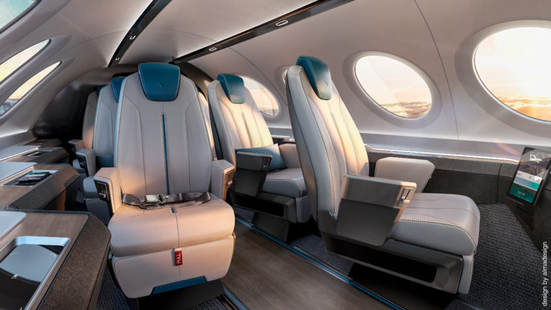 the seats in a plane
