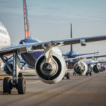 airplanes on a runway