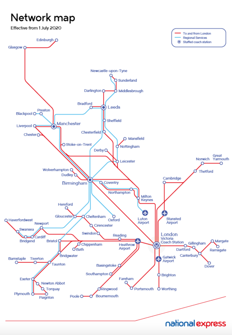 National Express Map from 1st July 2020 - Image, National Express ...