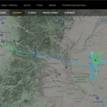 a map of a flight route