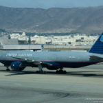 United Airlines Boeing 777-200ER (Battleship Grey) taxiing at San Francisco International Airport