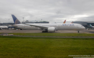 United Airlines Boeing 787-10 preparing to depart Dublin Airport - Image, Economy Class and Beyond