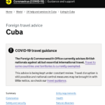 a screenshot of a travel advice