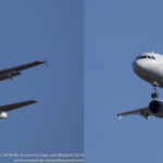 a collage of a plane flying in the sky