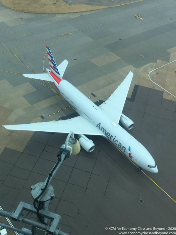 American Airlines Boeing 777-200ER Taxiing into Terminal 3 - Image, Economy Class and Beyond