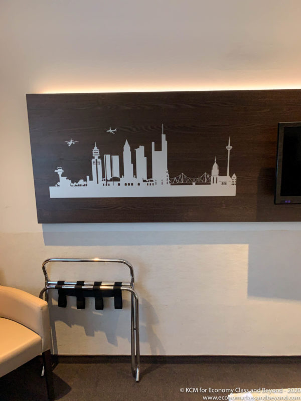 a picture of a city on a wall