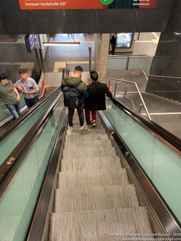 people on an escalator
