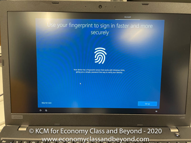 a laptop with a fingerprint on the screen