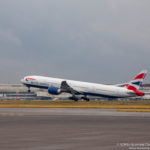 British Airways Boeing 777-300ER taking off from London Heathrow - Image, Economy Class and Beyond.