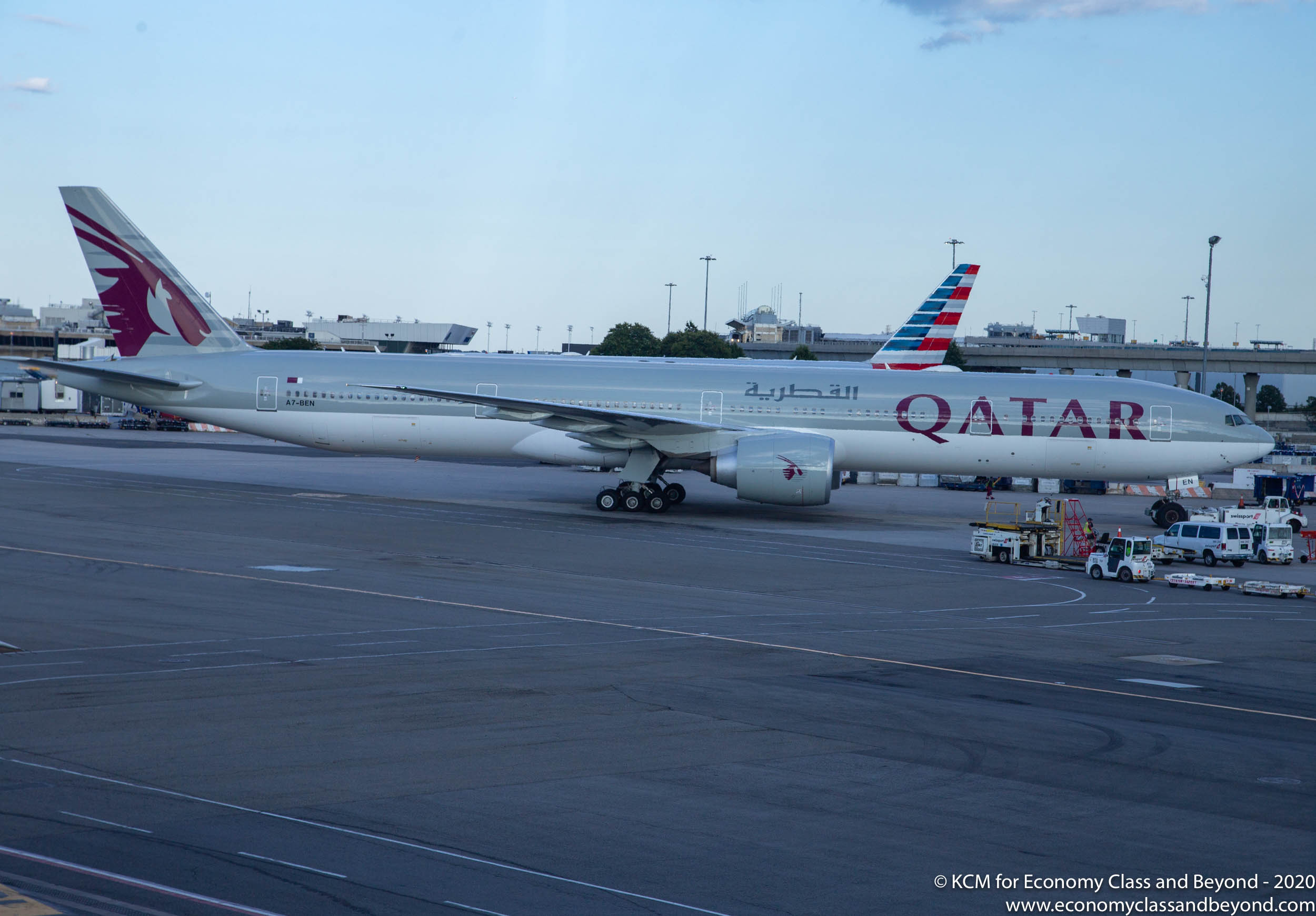 Airplane Art - Qatar Airways Boeing 777-300ER at New York JFK