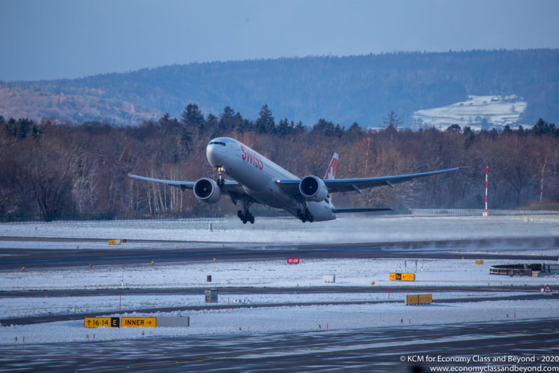 Swiss International Air Lines Boeing 777-300ER taking off from Zurich Airport - Image, Economy Class and Beyond