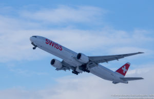 Swiss International Air Lines Boeing 777-300ER taking off from Zurich Airport - Image, Economy Class and Beyond