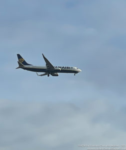 RyanAir Boeing 737-800 arriving into Birmingham Airport -Image, Economy Class and Beyond