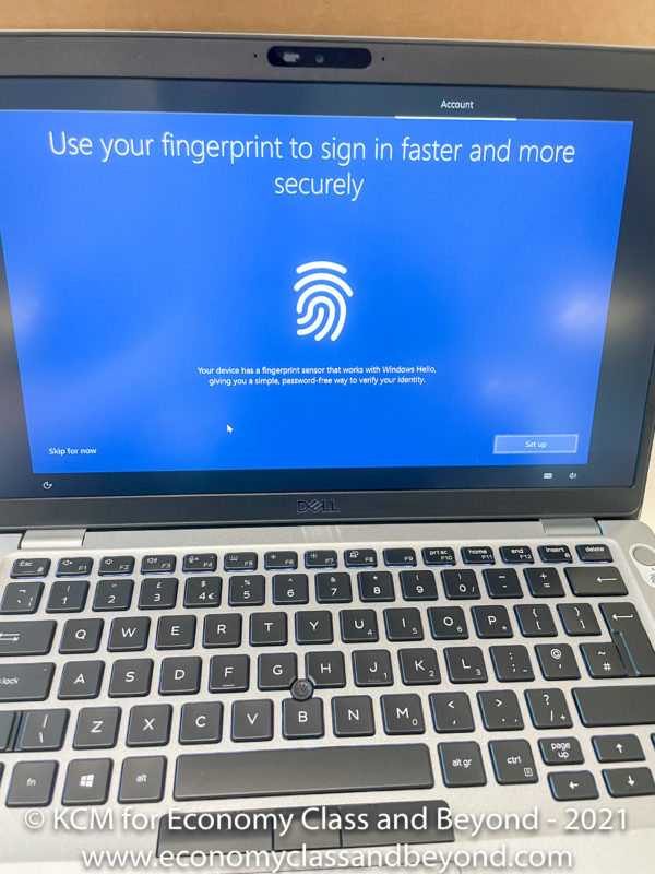 a laptop with a fingerprint on the screen