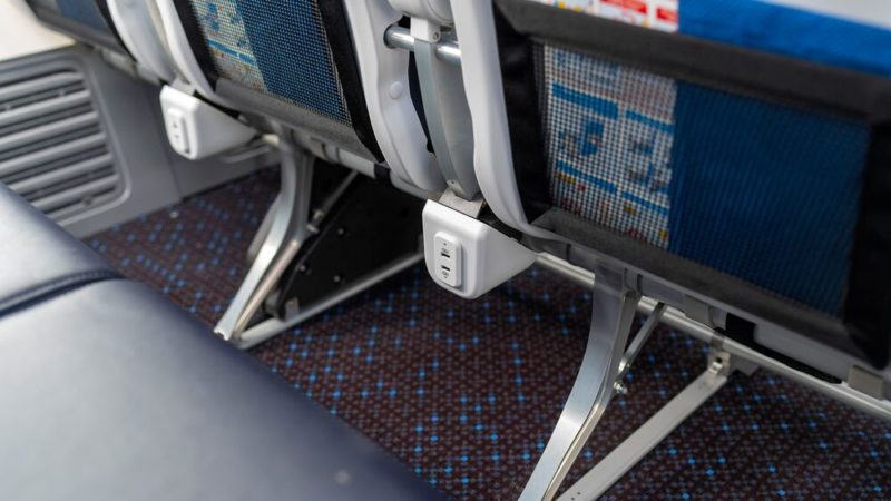 a seat of an airplane