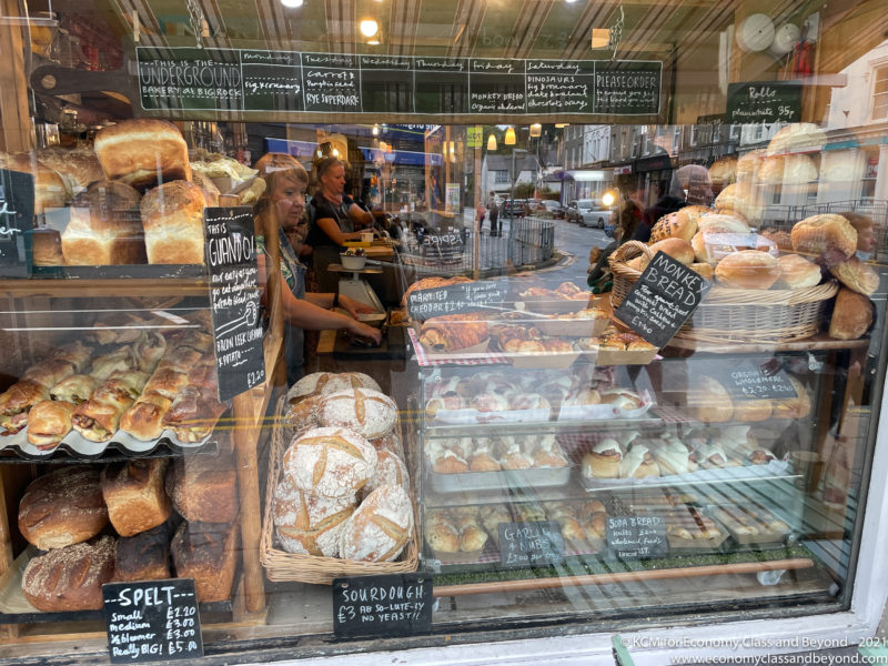 a window of a bakery