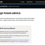 a screenshot of a travel advice