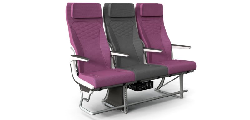 a row of seats with armrests