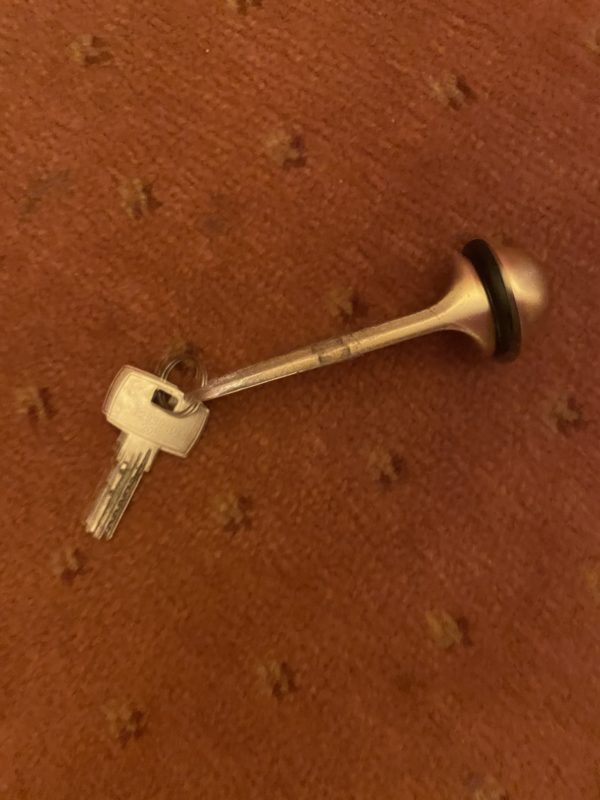 a key on a carpet