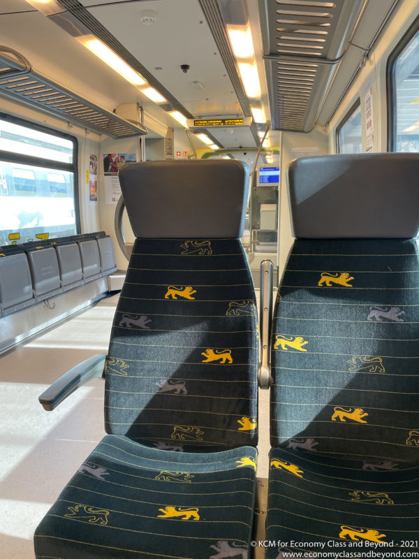 seats in a train with seats