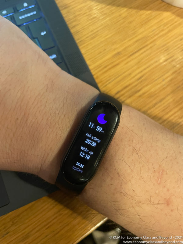 a person wearing a smart watch