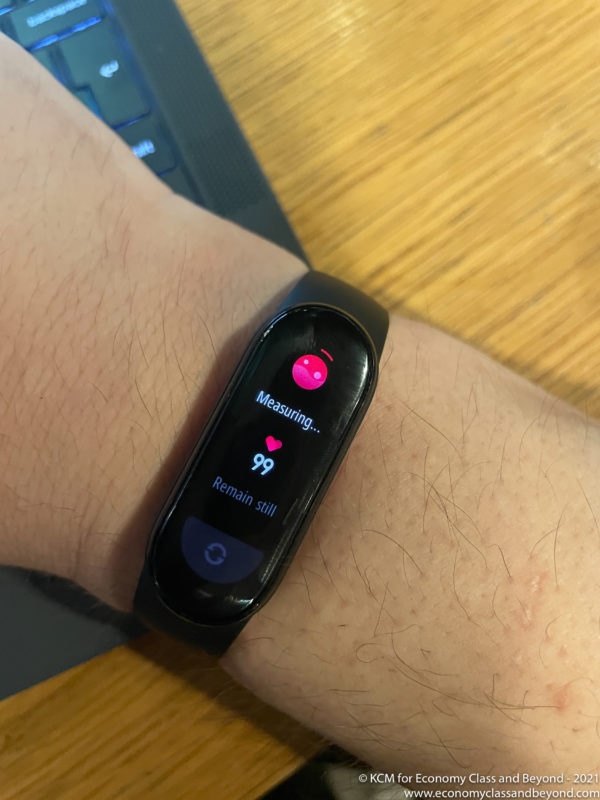 a person wearing a fitness band