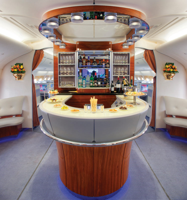 a bar in a plane