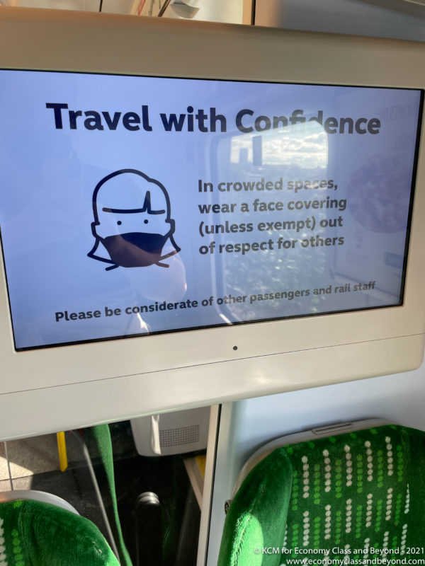 a screen with a face mask on it